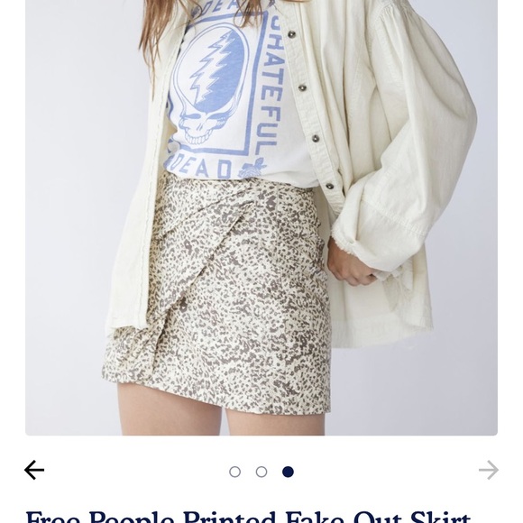 Free People Printed Fake Out Skirt - Picture 3 of 6
